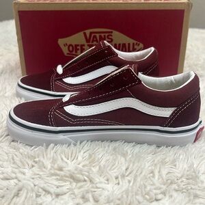 Vans kids old skool maroon size 13.5 new in box